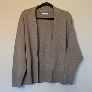 SABLYN Sweater - Open Wool Cashmere Blend Cardigan in Taupe - S